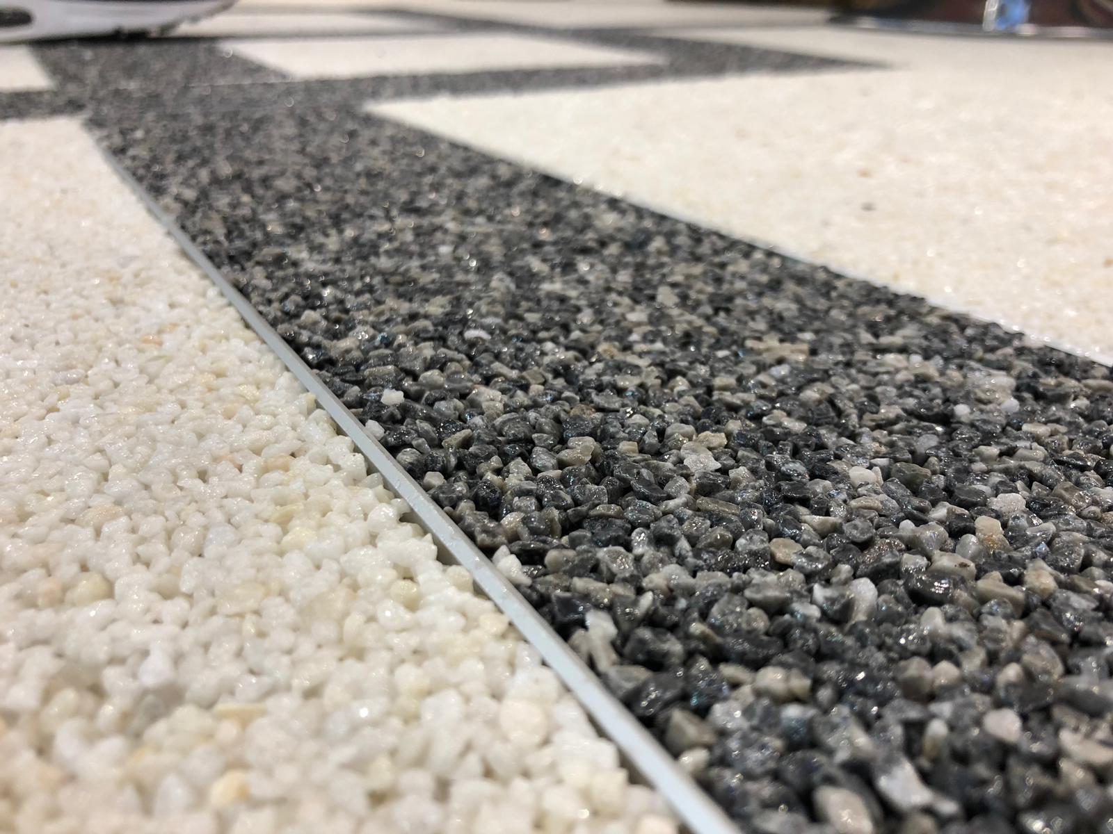 Close-up aggregate surface