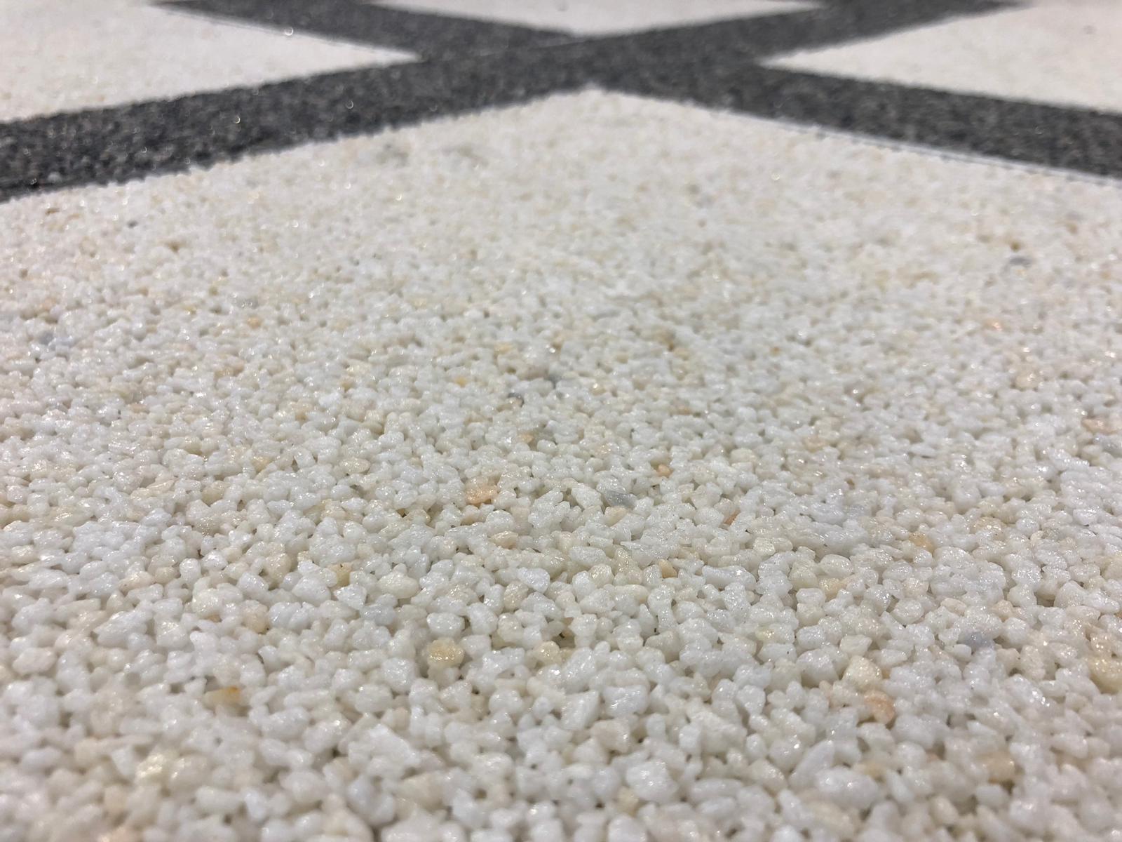 Close-up resin bound paving aggregate surface